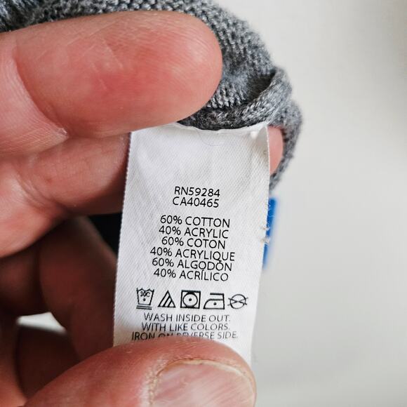 Children's Place Kids S 5/6 Rainbow Sequin Shooting Star Crewneck Sweater Gray - Picture 5 of 5